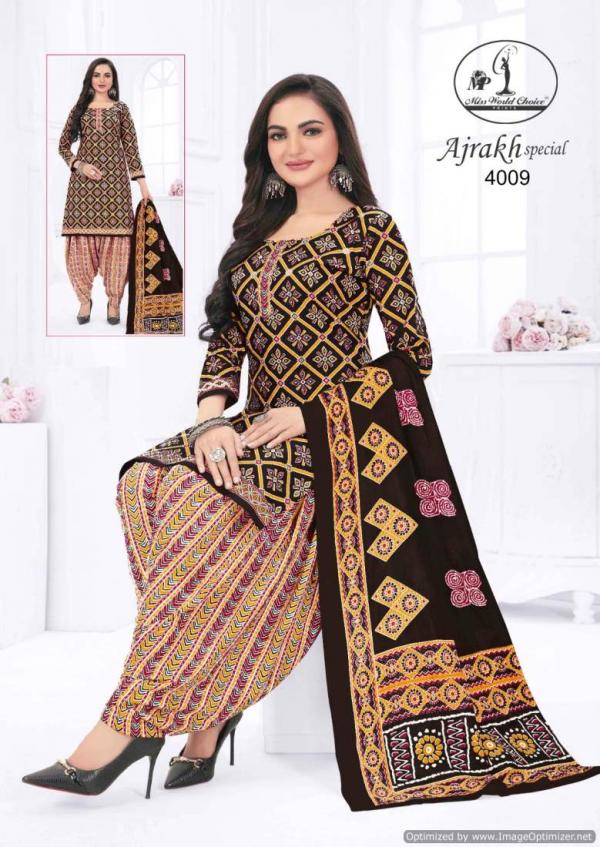 Miss World Ajrakh Vol 4 Printed Cotton Dress Material Collection